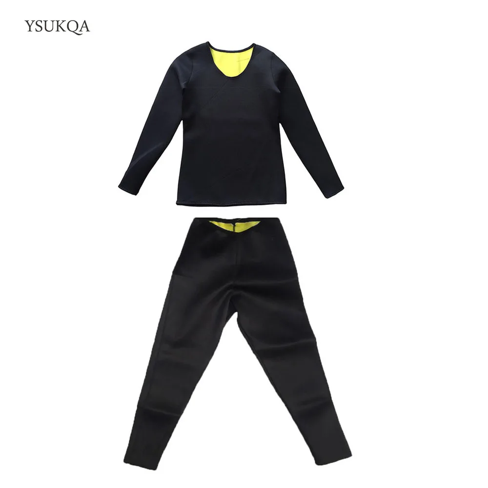 YSUKQA Neoprene Breathable Long Pant Sweat Shirt Slimming Vest Body Shaper Weight Loss Clothes Set YSUKQA Neoprene Breathable Long Pant Sweat Shirt Slimming Vest Body Shaper Weight Loss Clothes Set