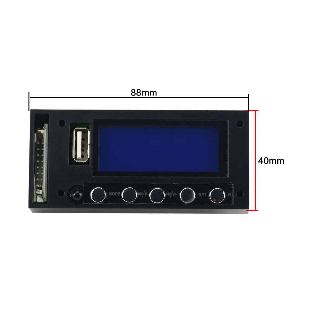 GHXAMP микшер аудио динамик автомобиля MP3 декодер доска стерео выход Bluetooth FM радио синий экран USB AC DC 12 В