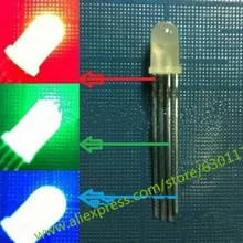 1000 шт. медленный трансформации 5 мм RGB светодиодный общий анод Tri-цветное излучение диоды f5 RGB рассеянный
