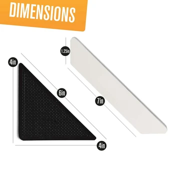 

Non Slip Rug Grippers- 2 Unique Grip Pad Styles For Superior Control Of Your Rug - Corner Stickers & Carpet Runner For Hardwoo