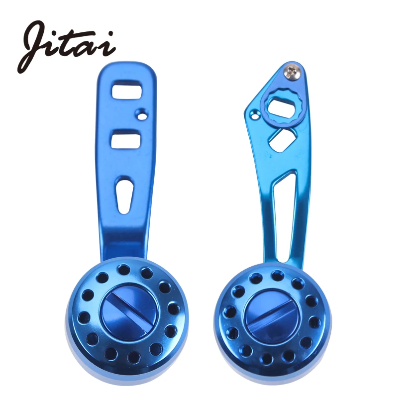 

JITAI Aluminum Alloy Strong Single Handle Reel Rocker Blue Color CNC Machined Handle Knob For Baitcasting Reels DIY Replacement