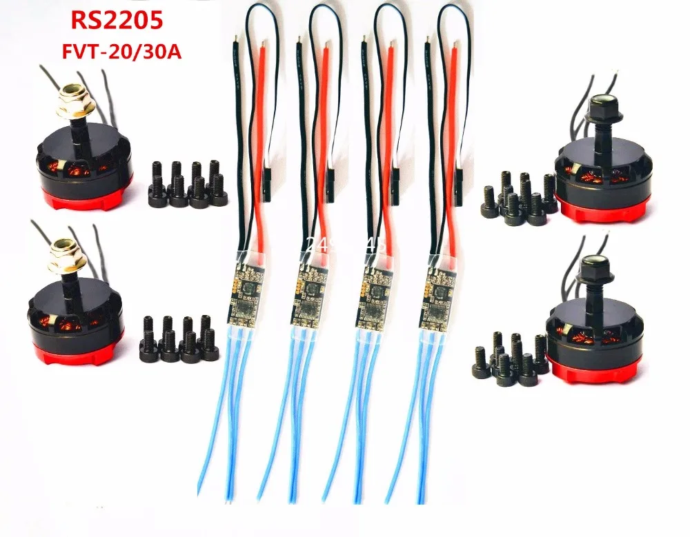 

20A OPTO PRO ESC / 30A ESC BLHeli_S For LittleBee + RS2205 2300KV RS 2205 Brushless Motor For Helicopter Quadcopter