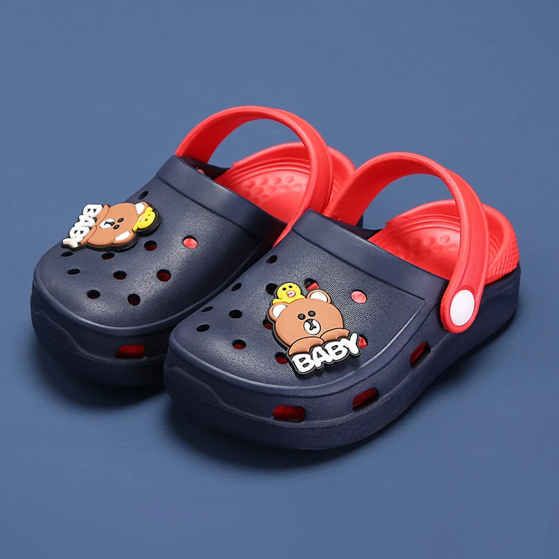 Summer Sandals Boys Cartoon Water Beach Croc Shoes For Kids Bear Bunny Anti slip Baby Girls Clogs Garden Children Slippers