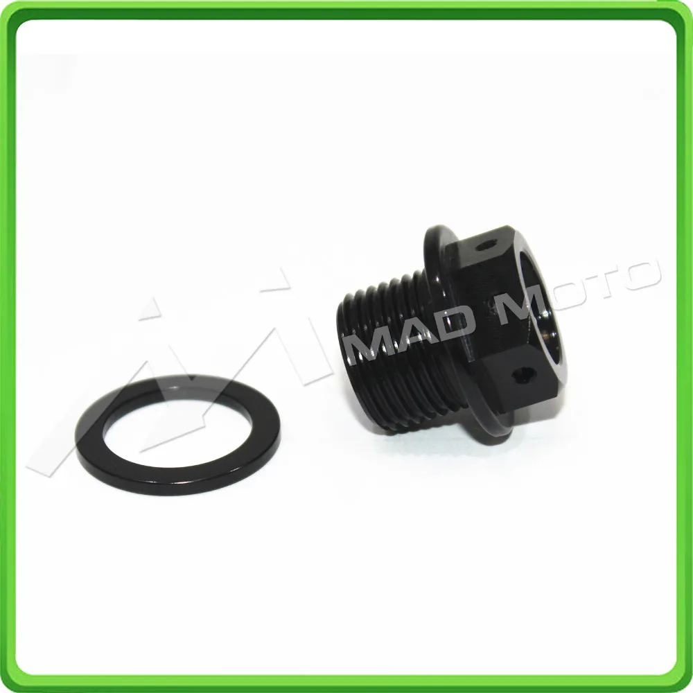 Magnetic Oil Sump Oil Drain Plug Bolt M16 x 1.5mm M161.5mm For BMW S1000RR 2009 2010 2011 2012 2013 2014 2015 2016 2017 Black (4)