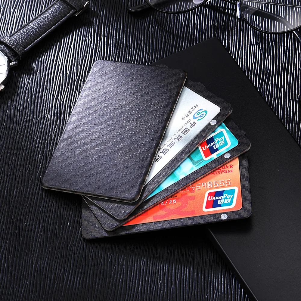 Новинка, кошелек из углеродного волокна, наличный держатель для карт, деловой кошелек, защитный чехол для кредитных карт, Карманный Кошелек, огнестойкий - Цвет: XBD333