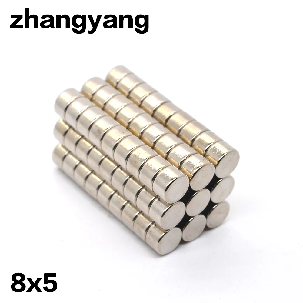 500pcs 8x5mm Strong Round Cylinder 8x5 mm Rare Earth Neodymium
