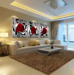 Украшение дома 3 шт. холсте настенные панно постер картины маслом цветок на современных для гостиной картина КУАДРОС (Нет кадров)
