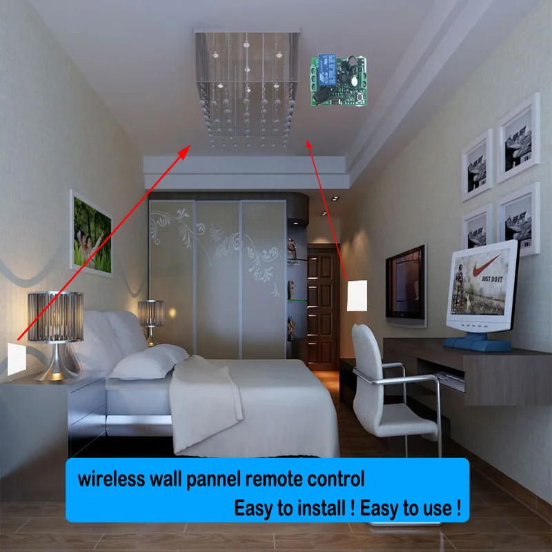 433MHz Wireless Remote Control Switch DC 12V 3CH Lamp Light LED Bulb Wireless Switches Corridor Room Home Wall Panel Switch 433MHz Wireless Remote Control Switch DC 12V 3CH Lamp Light LED Bulb Wireless Switches Corridor Room Home Wall Panel Switch