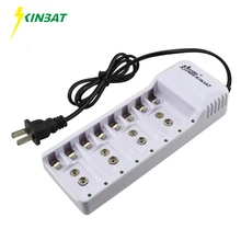

KINBAT 8 Slot Intelligent Charger For 9V AA / AAA Ni-MH / Ni-Cd Batteries Intelligent Rechargeable Battery Charger