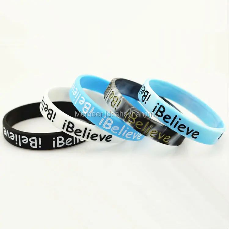 50 шт 5 цветов я уверен, что ibelieve браслеты силиконовые браслеты