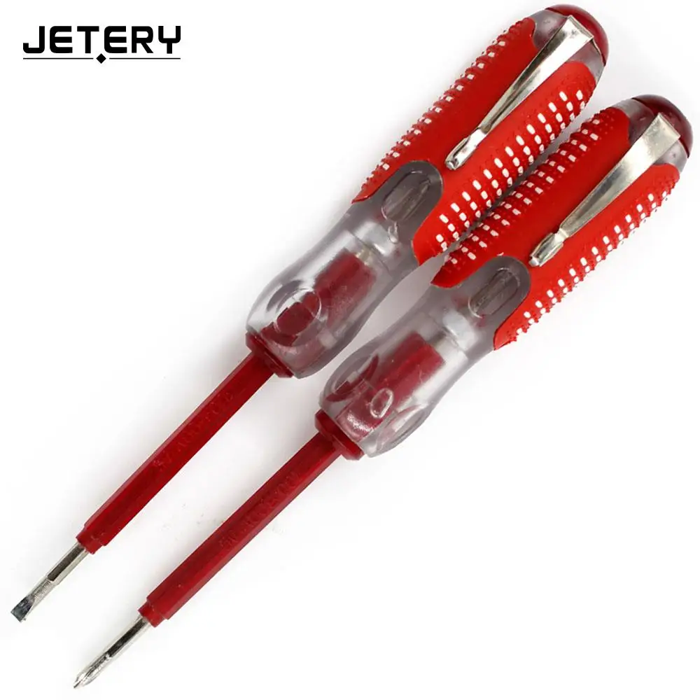 

1pcs Screwdriver Test Pencil Multi Function Electric Test Tester Sturdy Red Durable Electrician Home Test Pen