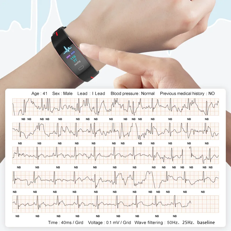 ECG+ PPG умный Браслет P3 plus кровяное давление и пульсометр шагомер спортивный браслет для IOS Android IP67 водонепроницаемый