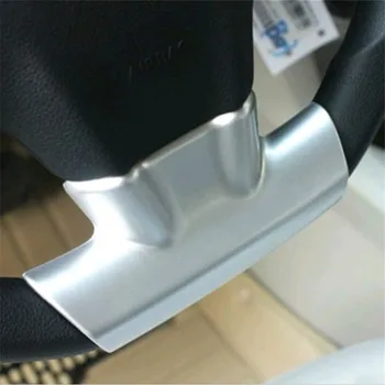 

WELKINRY car auto sedan cover For Peugeot 301 2012 2013 2014 2015 2016 ABS matt silver plated steering wheel sticker trim