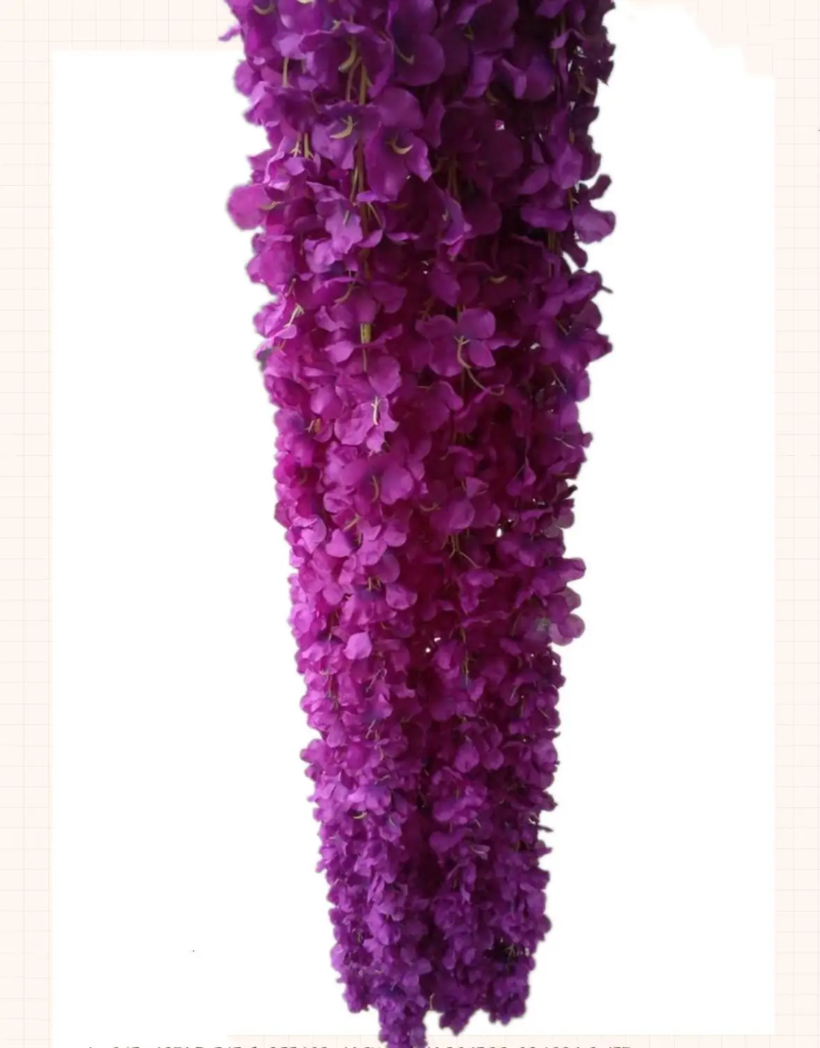Новое поступление искусственная Гортензия Глициния Цветок лозы цветы для свадебной арки из ротанга Свадебные вечерние гирлянды цветочные украшения - Цвет: plum