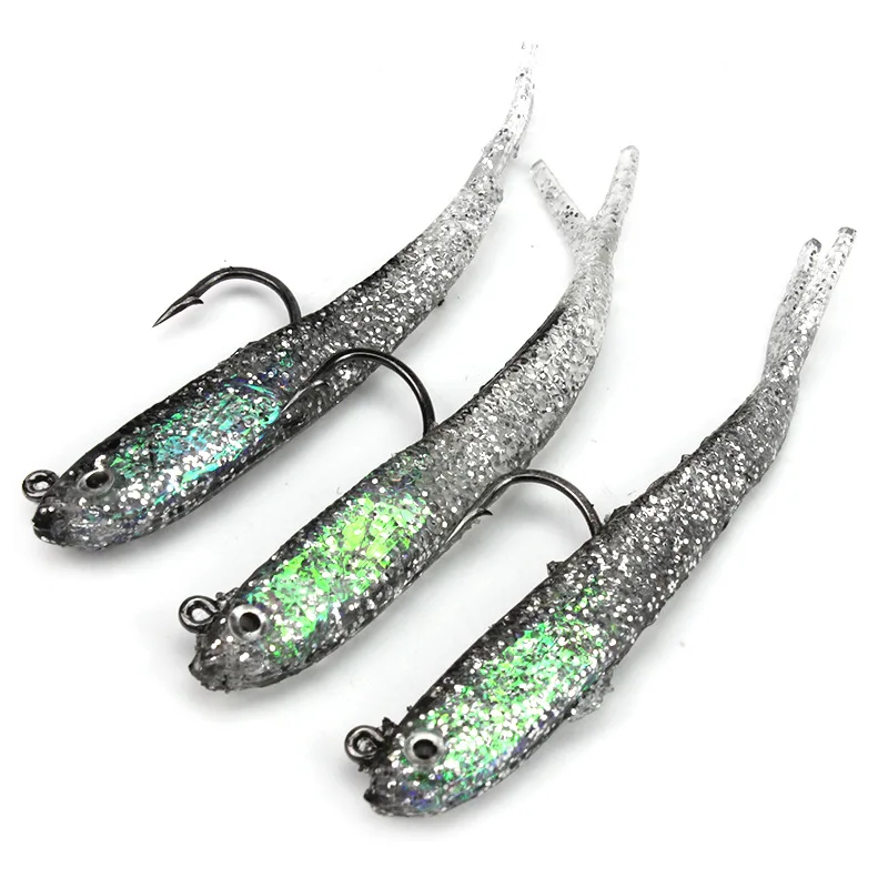 

1PCS Soft Lure 7.3cm/6g PVC Swimbaits isca Artificial Worm Soft Bait with Hooks Fish Wobblers Bass Carp Flying Fishing Lure