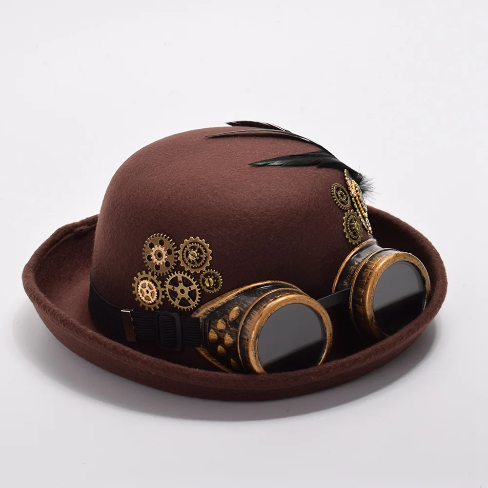 Черная шляпа в стиле стимпанк с перьями|black top hat|top hattop hat black |