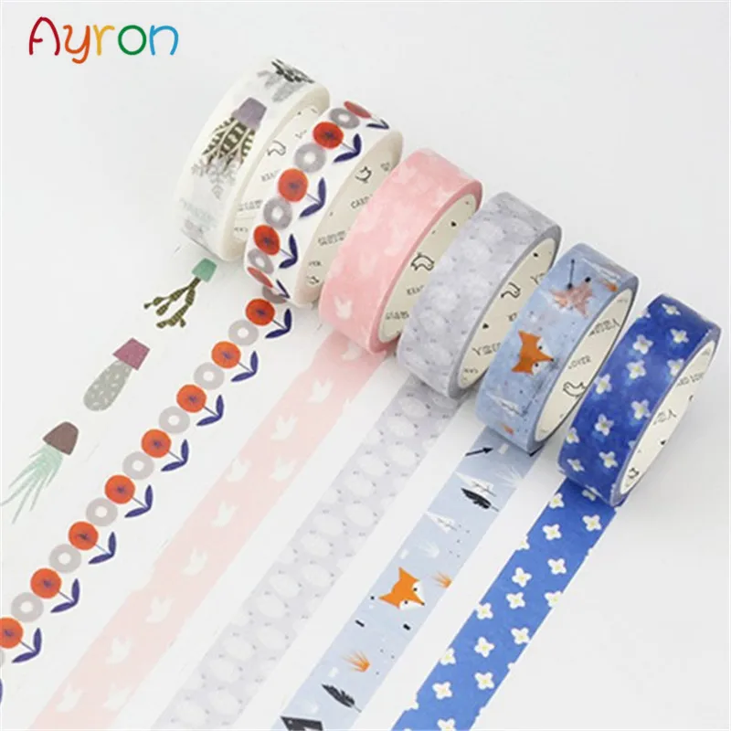 

Nordic style Washi Tape Decorative Lovely minimalist Tape Decorative Tapes Scrapbook Paper Masking Sticker Set Photo Album