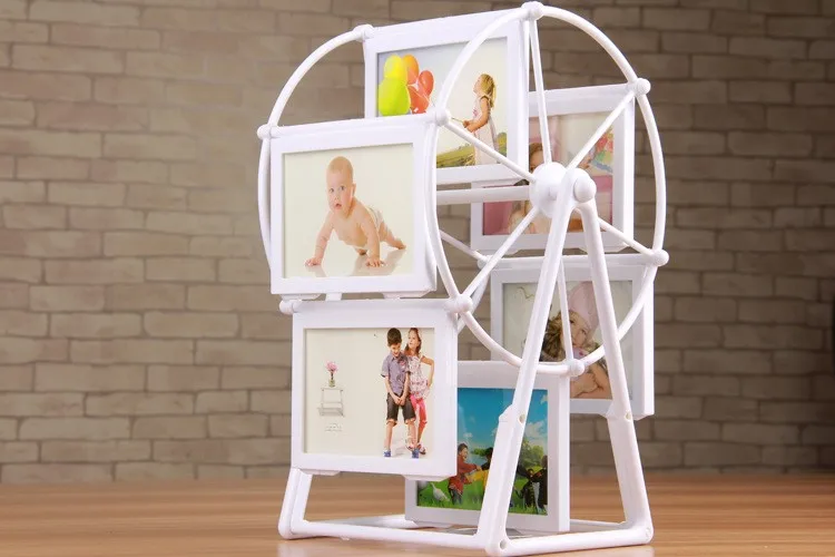 Новая детская рамка 6 фотографий 4 дюймов DIY для комбинированной сборки лучший подарок Любовь настольная рамка неба колеса 25,5 см высота