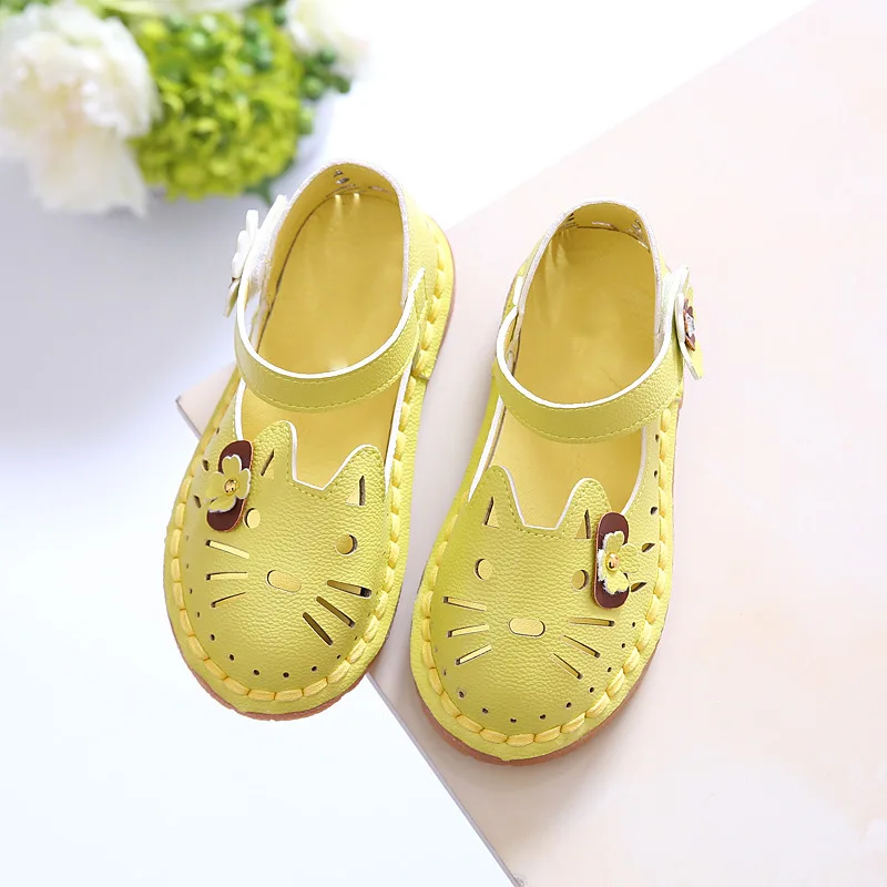 

2019 New Fashion Children Summer Sandals Cute Cartoon Cut-Outs Shoes Girls Princess Spring Bow Floral Breathable Sneakers