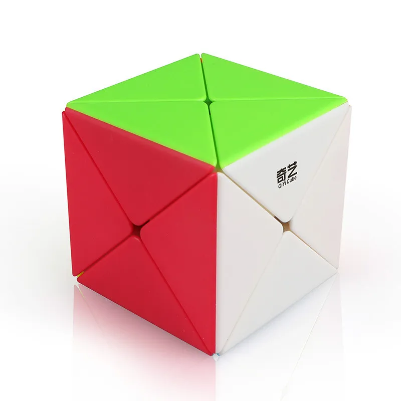 X Форма Магический кубик Рубика скоростной/Стикеры менее 3x3x3 первые поворотный кубик наклейка-пазл Обучающие Cubo Magico, обучающие игрушки для детей - Цвет: Многоцветный