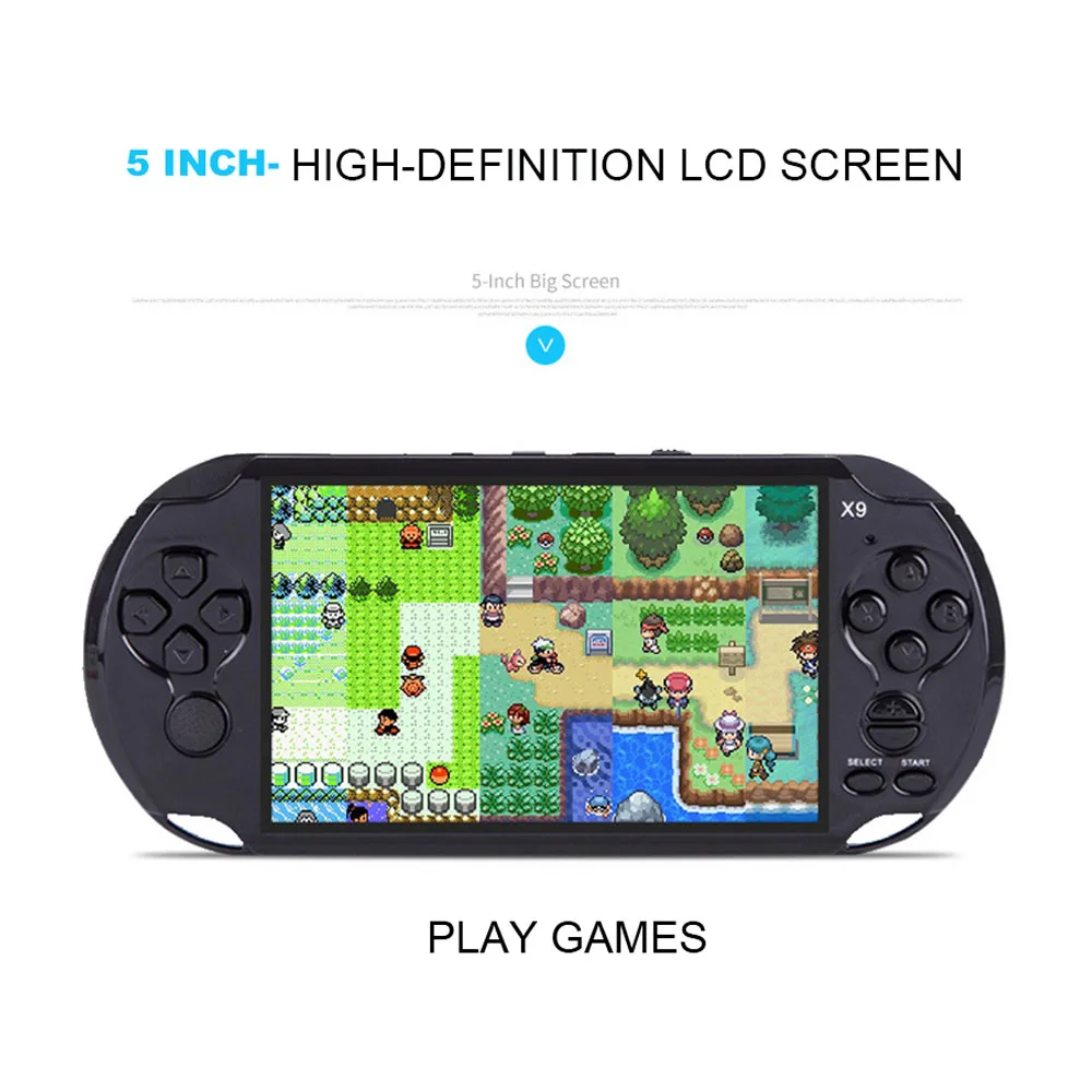 

Handheld Game Player 5.0" Inch X9 Gamepad 16GB Game Console Handheld Gaming Machine Portable Game Player for GBA GBS Arcade Gams