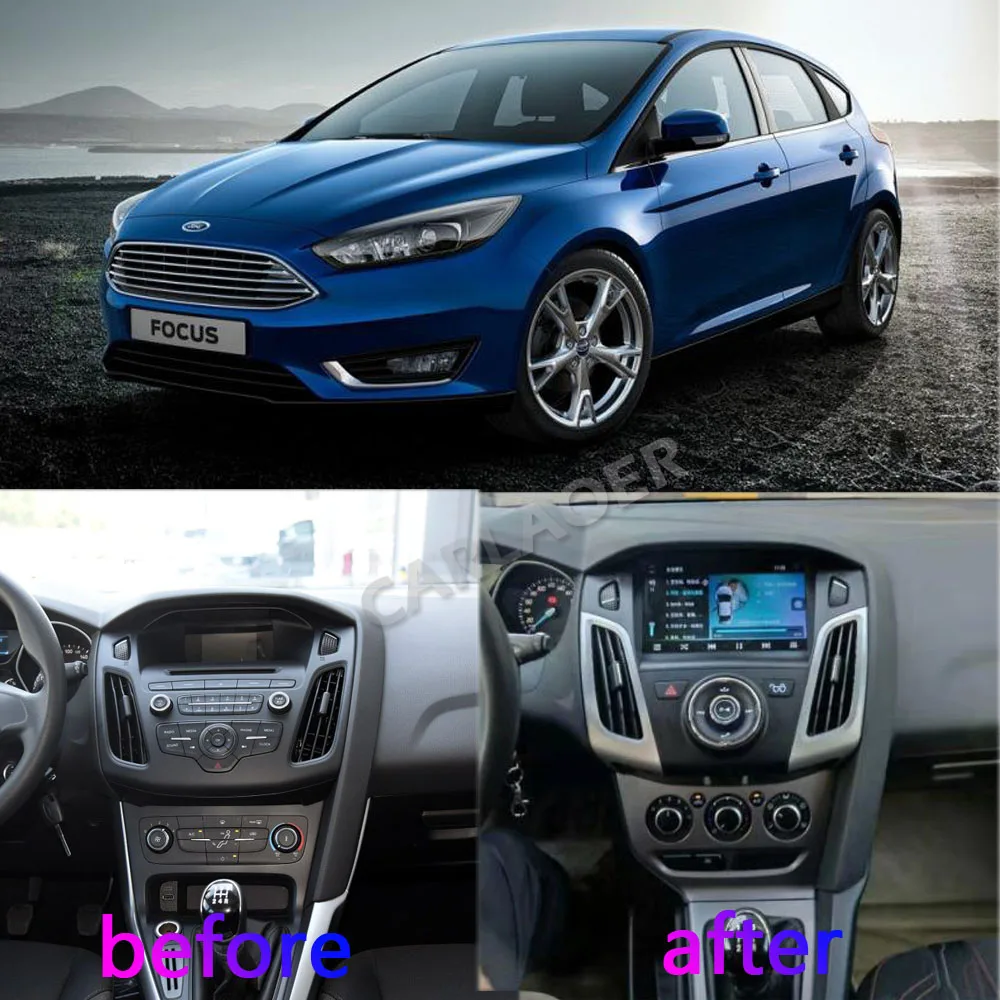 Cheap 2 din Android gps for Ford Focus 3 2012 2013 2014 2015 2Din Car Radio Tape Recorder Stereo WIFI 2G RAM Car dvd multimedia Player 4