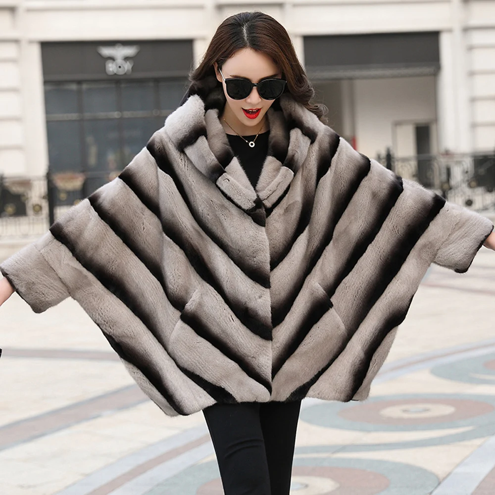 new mink fur coats. ladies' medium length full mink Cape shawl imported mink fur coat 100%natural mink fur coat