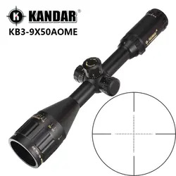 KANDAR Gold Edition 3-9x50 AOME стекло Травленое Mil-dot Сетка Блокировка RifleScope Охотничья винтовка Сфера Тактический оптический прицел