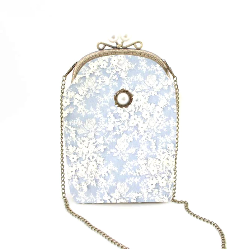 RUBIHOME Handmade DIY Crafts Material for Women Clutch Purse Frame Banquet Wedding Party Purses Chain Bags(no finished)