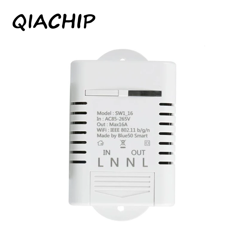 

QIACHIP Smart Wifi Switch DIY Smart Wireless Remote Switch Wifi Light Switch Smart Home Controller Work with Alexa 16A