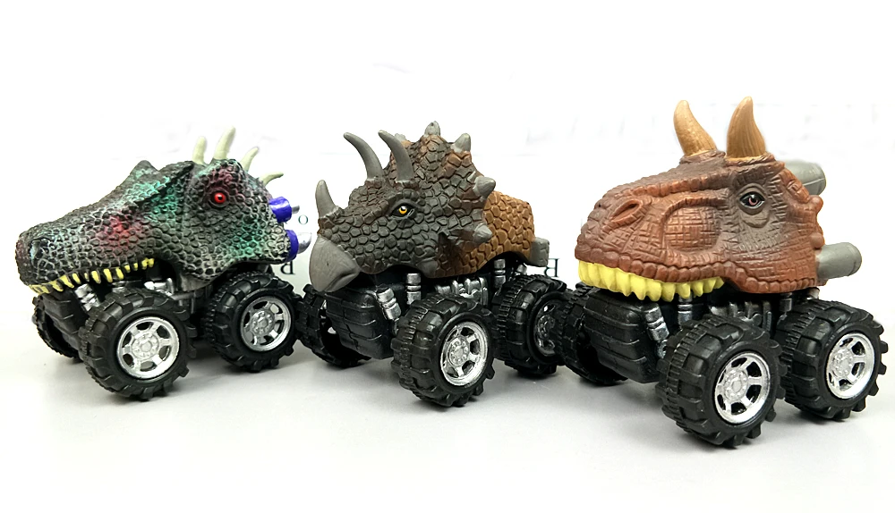  6pcs 6 styles High-quality Children's Day Gift Toy Dinosaur Model Mini Toy Car Back Of The Car Gift