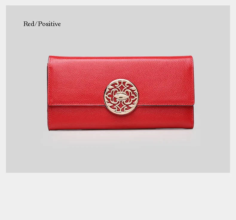100% Genuine Cowhide Leather Women Wallets Short Coin Purse Clutch Wrist Bag Girl Coin Pocket Fashion Brand Multi-function Purse  H10290908_05