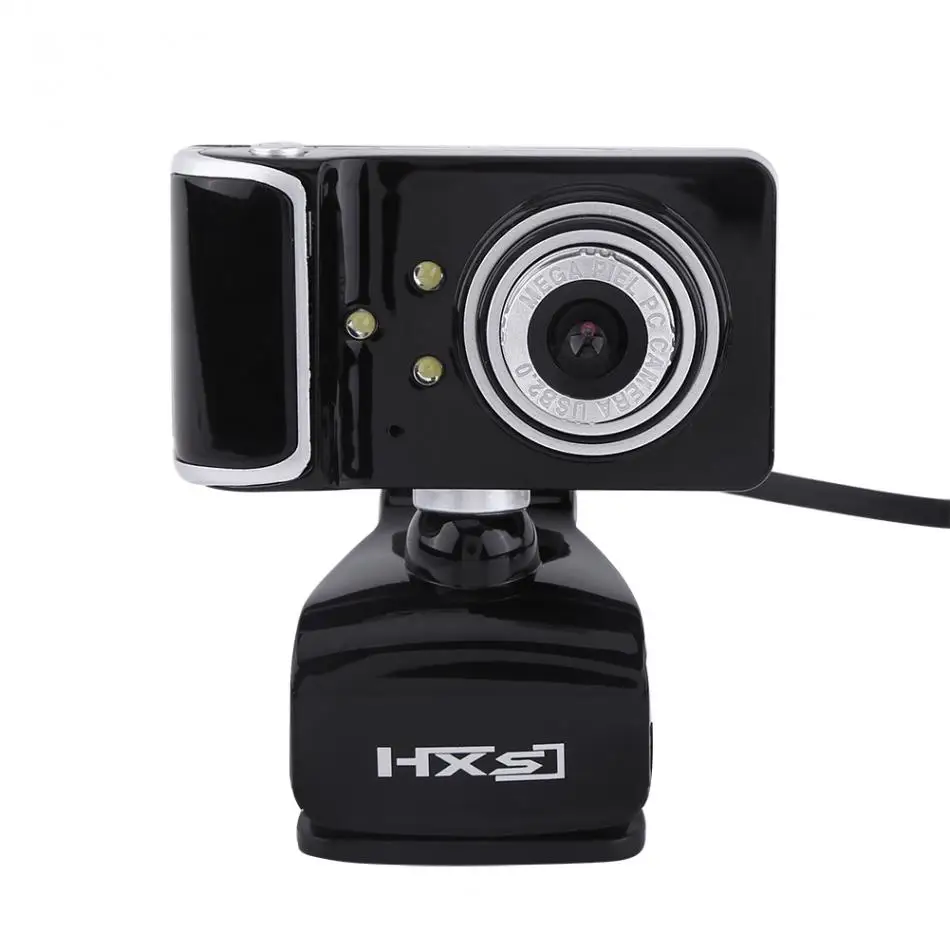 HXSJ S10 16M Pixel HD веб-камера клип-на 3 светодиодный вращающийся USB веб-камера для ПК компьютера