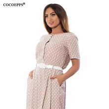 COCOEPPS, женские платья в горошек, платье макси, лето размера плюс, элегантное богемное женское длинное платье большого размера Vestidos