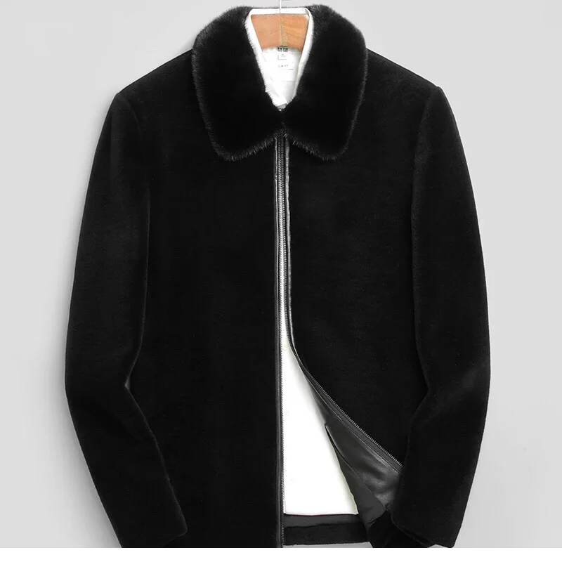 PUDI MT808 2018 Для мужчин новые модные 100% шерсть короткие Куртки с натуральным лисьим воротником осень-зима Повседневная Верхняя одежда