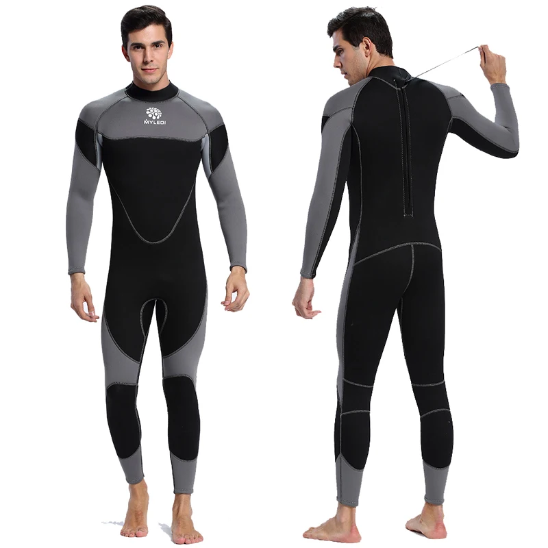 Diving Suit 3mm Men's Wetsuit Full Body Sports Skins YKK Back Zipper