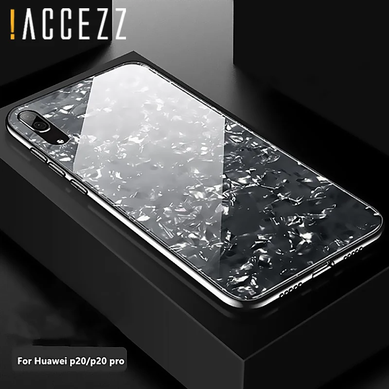 Роскошный закаленное стекло Корпус шаблон чехол для телефона HUAWEI P20 Pro Жесткий ПК
