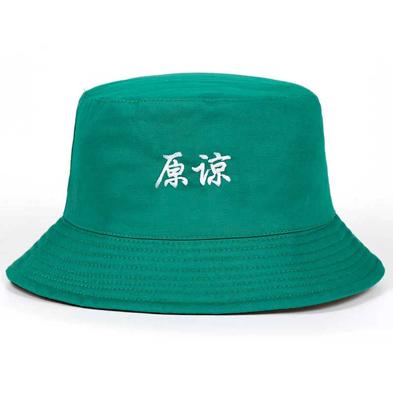 Новая мужская шляпа-Панама с двумя боковыми вышивкой зеленая Женская рыболовная охотничья шляпа Боб Шляпа Пляжная шляпа от солнца для лета boonie шляпа