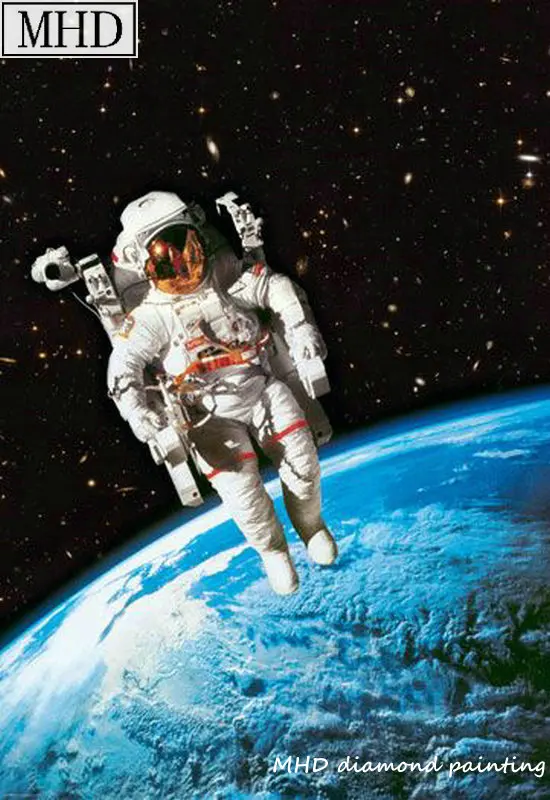 

MHD 5d diy diamond painting kit space astronaut home decoration square drill full 3D diamond mosaic art embroidery gift