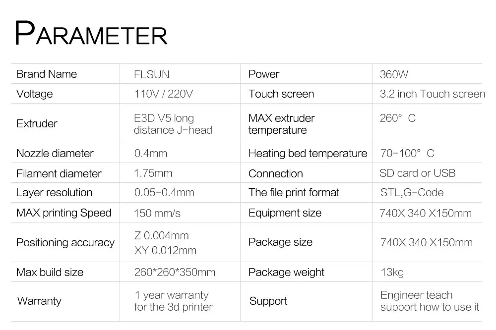 Новейший Flsun 3d принтер двойной экструдер большая площадь печати 260*260*350 мм сенсорный экран 3d принтер комплект с подогревом кровать wifi модель