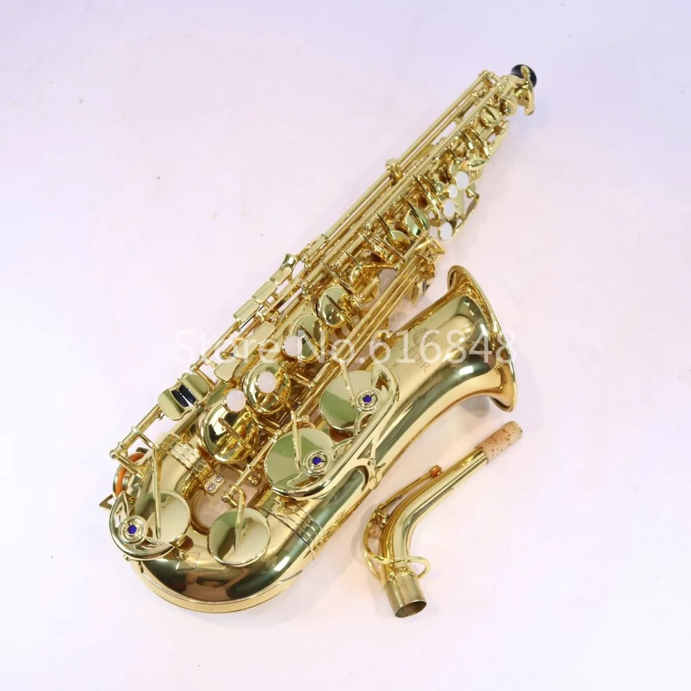 Jupiter JAS-700 ВЫСОКОЕ КАЧЕСТВО альт саксофон Eb Мелодия латунь золотой лак музыкальный инструмент саксофон с мундштуком