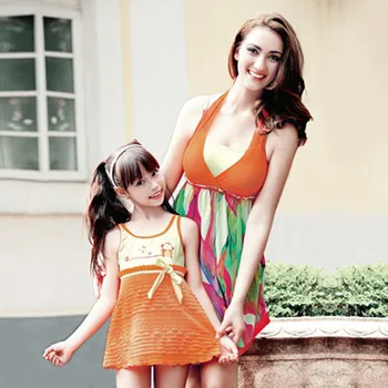 

Mother and Daughter Clothes Swimsuit Family Swimwear Bikini Set Mama Mom and Daughter Swimwear Dress Family Swimming Clothing
