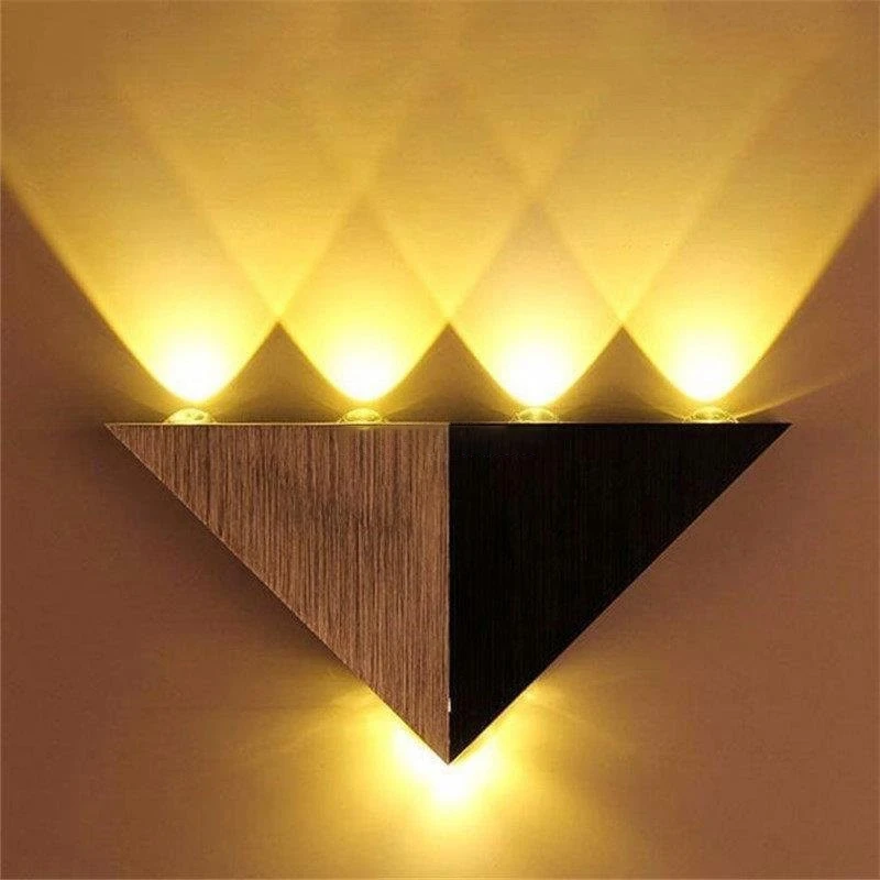 LED Aluminum Triangle Shape Lamp LED Wall Lamp Indoor Home  Dining Room Bedroom Foyer Outdoor Novelty Creative Lighting Fixture (9)