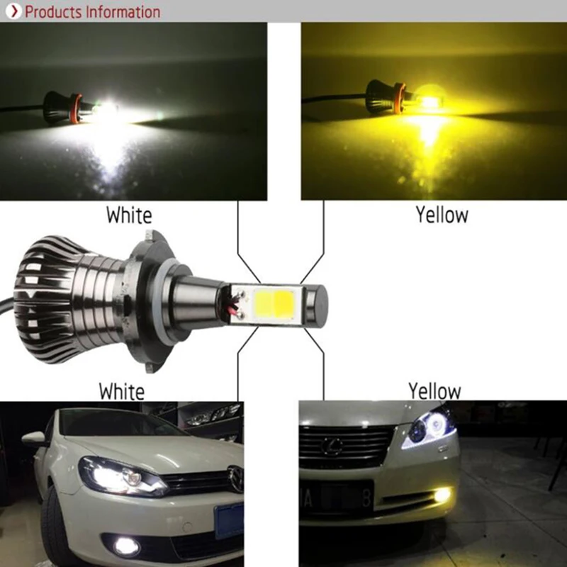 

Auto LED H1 Fog Light for hyundai sonata Car LED Lamp H7 Bulbs H11 H16 Dual Color led 881 9005 Fog Lights 2 colors