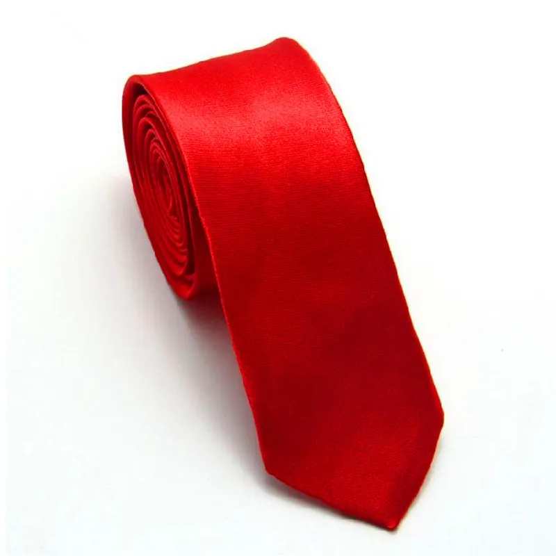 Тонкий узкий черный галстук для Для мужчин 5 см Повседневное стрелка Тощий красный галстук модные мужские аксессуары простота для вечерние