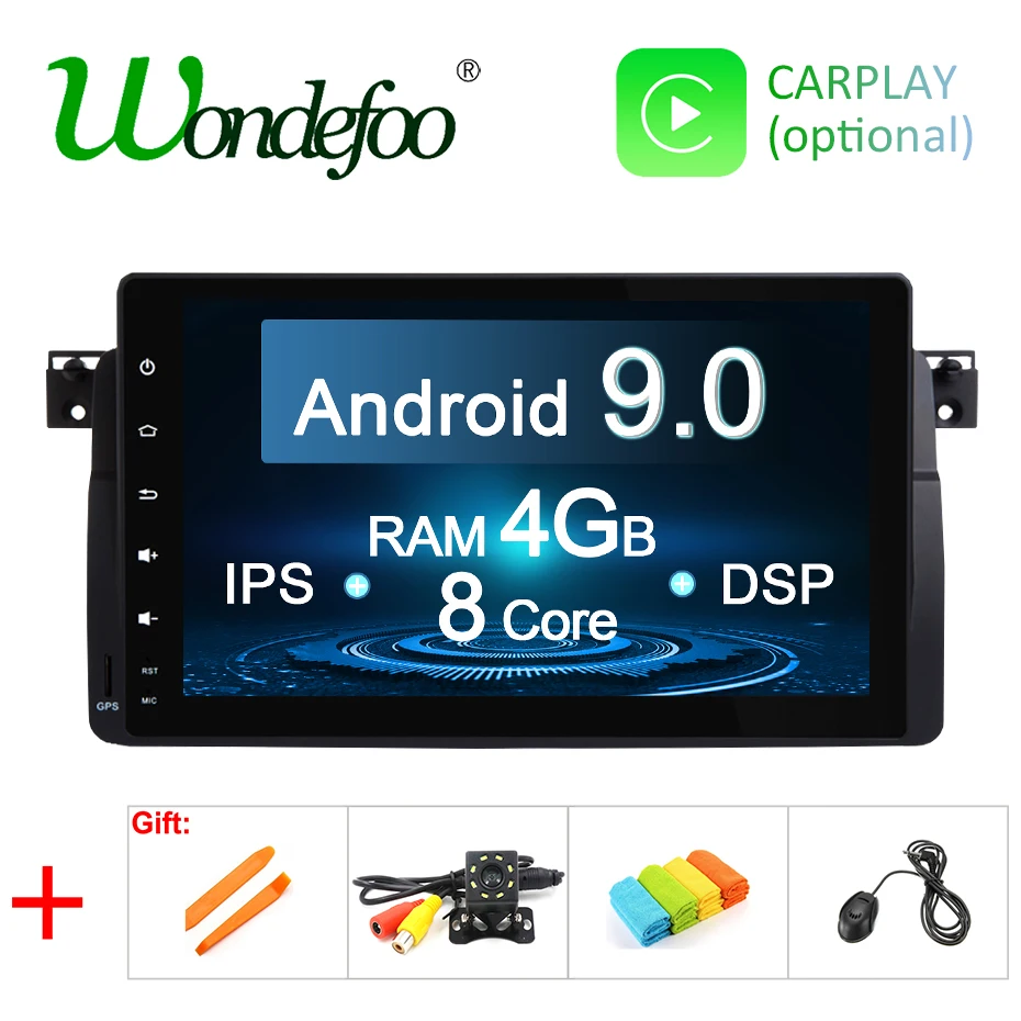 

Android 9.0 DSP IPS screen 64G car GPS for BMW E46 M3 MG ZT Rover 75 320 navigation multimedia AV output carplay NO DVD player