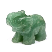 Ddh001444 натуральные резные зеленые авантюрин Резные слон кристалл заживление