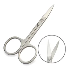 Tijera de acero inoxidable de alta calidad, herramienta de corte de pelo de cejas, maquillaje de belleza, corte facial, pinzas, tijeras de maquillaje
