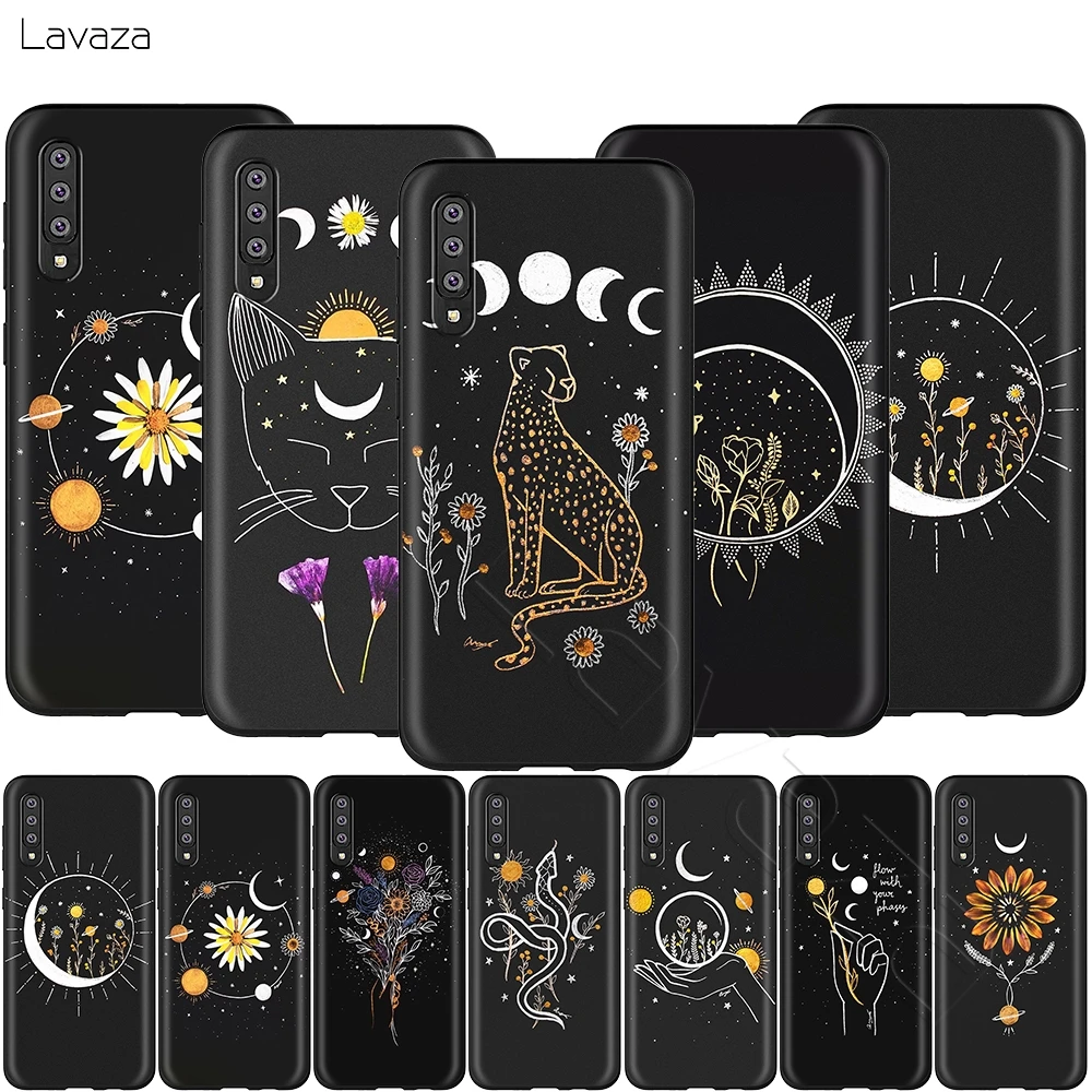 Lavaza Art Sun Flowers Cat Snake Moon Case for Samsung Galaxy S6 S7 Edge J6 S8 S9 S10 Plus A3 A5 A6 A7 A8 A9 Note 8 9 |