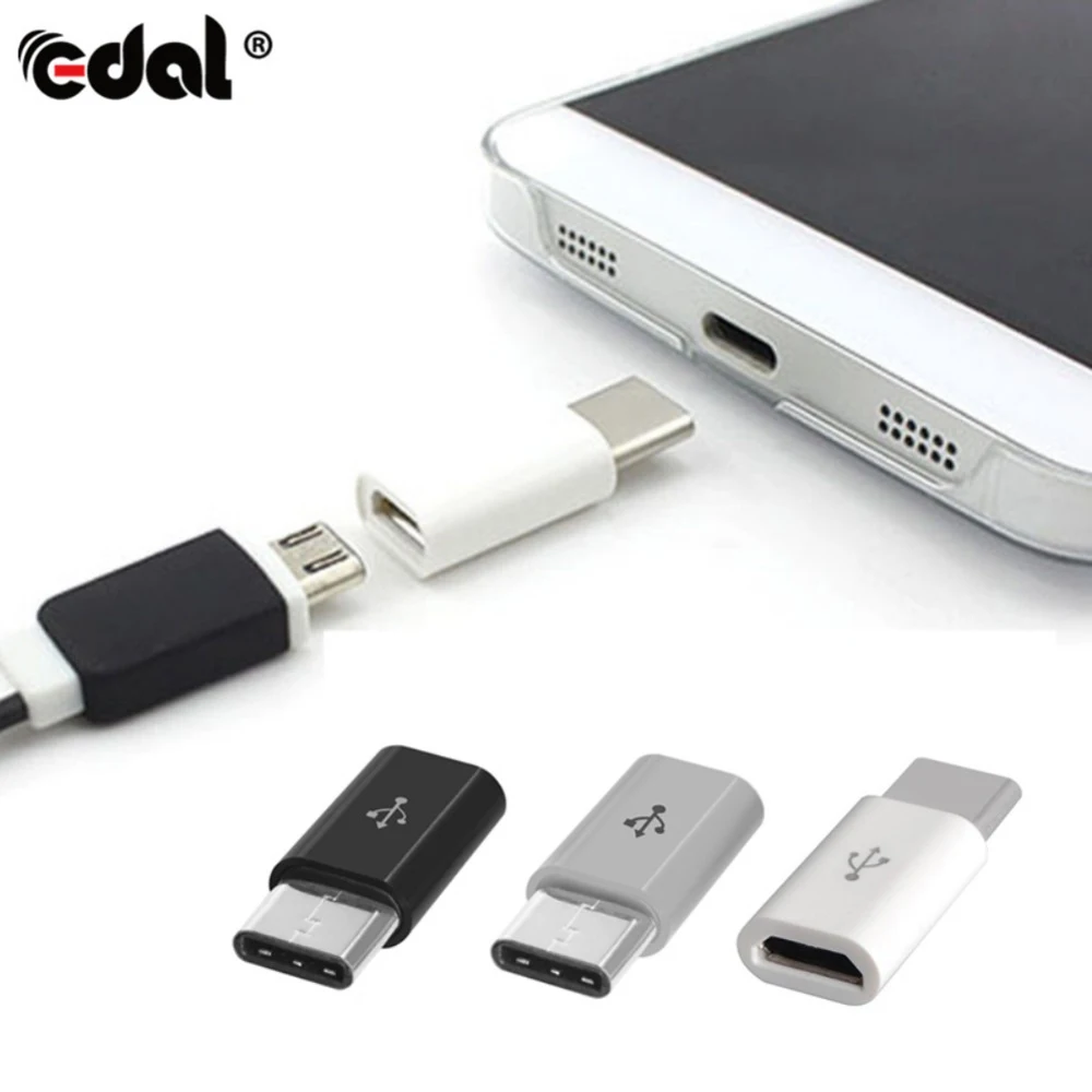 

EDAL Micro USB to USB-C 3.1 Type C Male Female Adapters Type-C Converter Mobile Phone Cables For Macbook Nokia Nexus Xiaomi